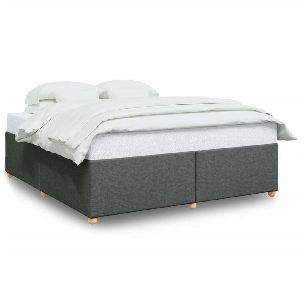 vidaXL Bettgestell ohne Matratze Dunkelgrau 180x200 cm Stoff