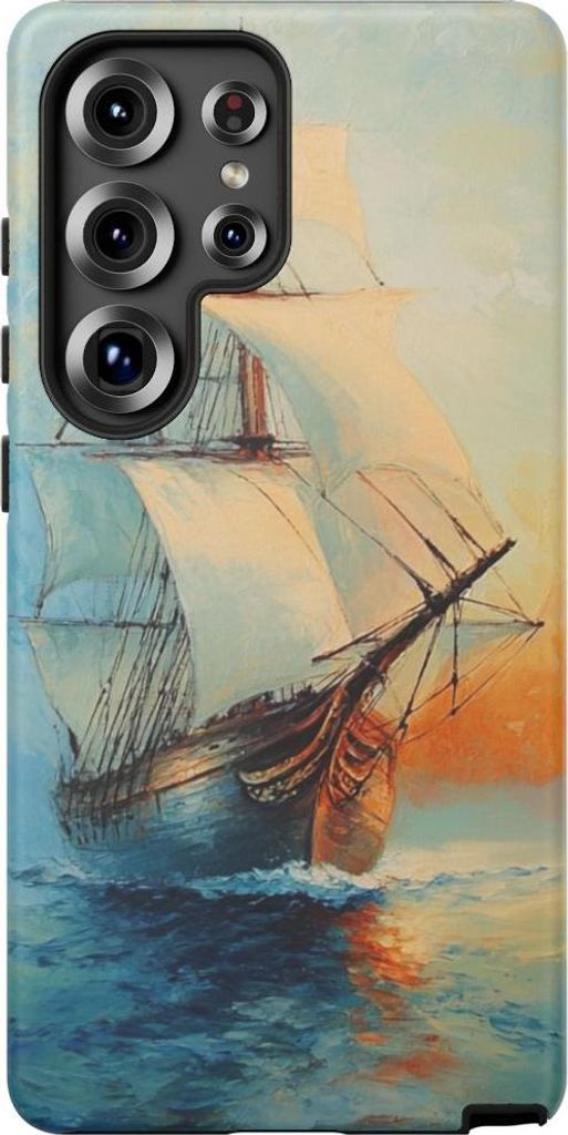 Segelschiff im Morgengrauen – Hülle Kompatibel mit Galaxy S25 Ultra