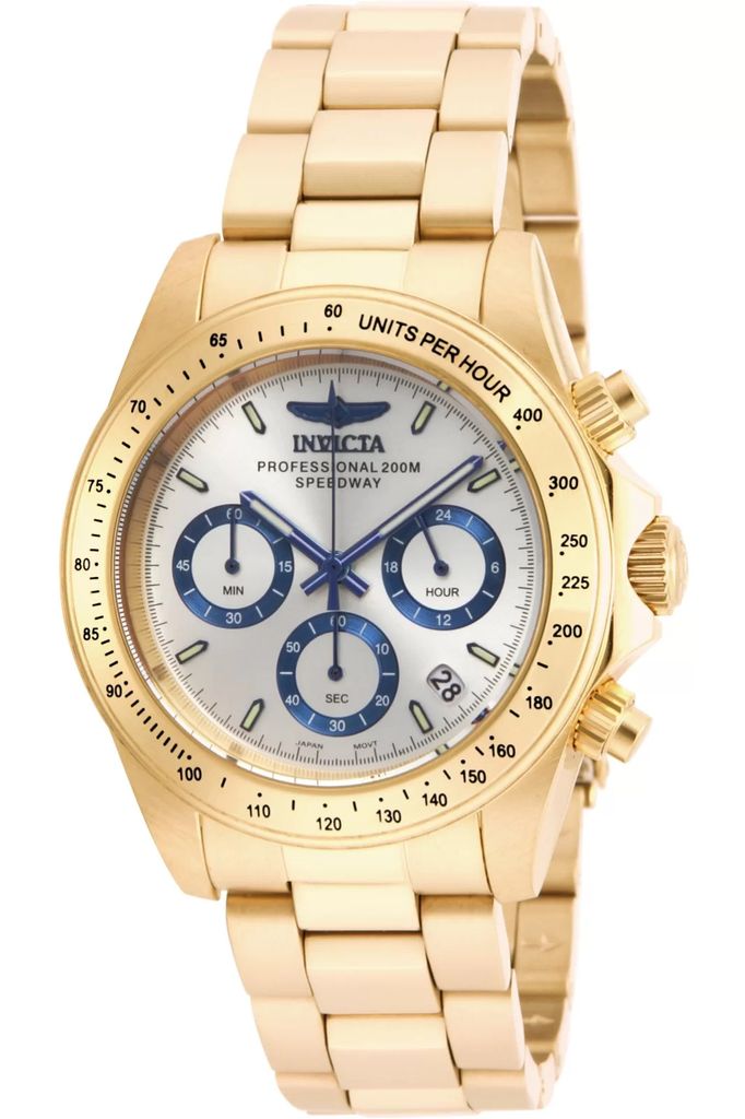 Invicta Speedway 17312 Herrenuhr - Quarzwerk - Edelstahl mit silbernem Zifferblatt - 39 mm