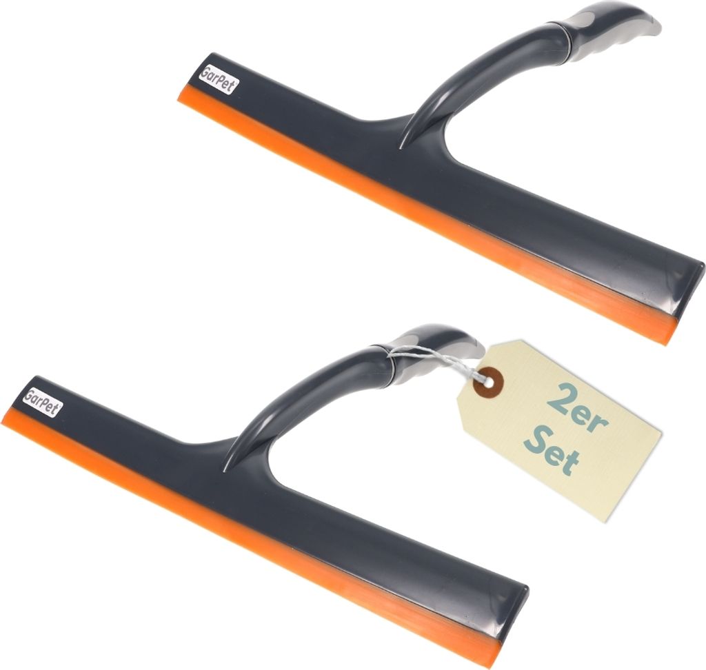 2er Set Glasabzieher mit Silikonlippe 30 cm Abzieher Dusche Duschabzieher Fensterwischer Scheibenwischer Glaswischer Fensterreiniger Fensterabziehe...
