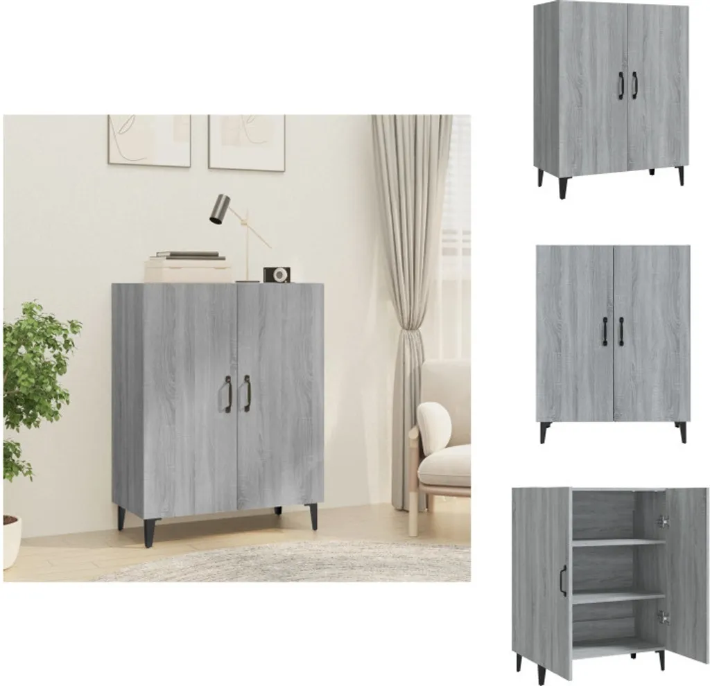 Mobiletto Credenza 70x34x90 cm vidaXL Grigio Sonoma - Arredo Pratico