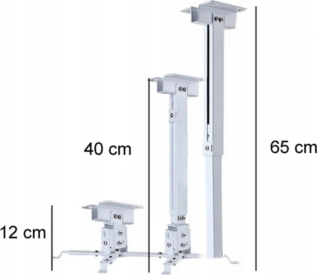 Support de Plafond pour Projecteur Télescopique en Acier de 65 cm - 7