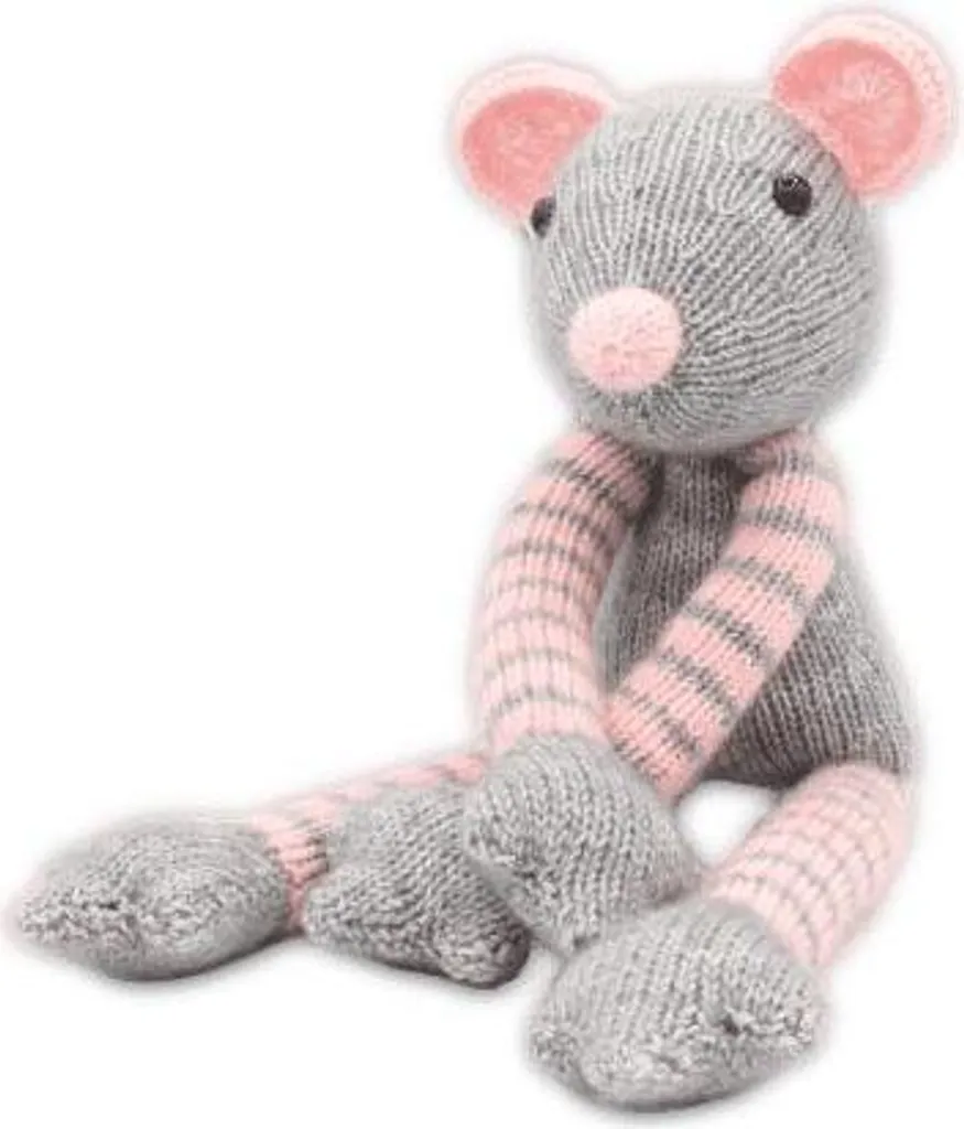 Kit tricot souris Esther 39 cm coton : tout inclus pour réussir DIY