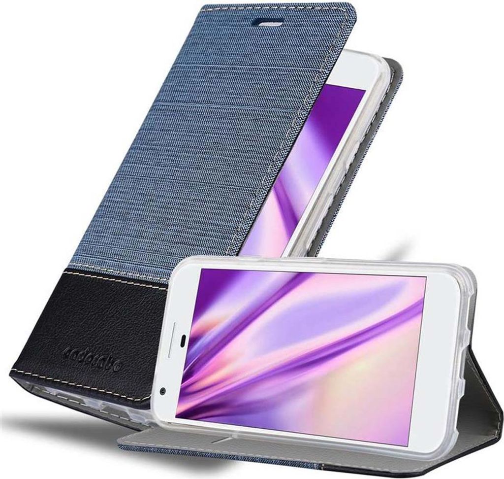 Cadorabo Hülle für Google PIXEL Schutzhülle in Blau Handy Hülle Etui Book Case Cover