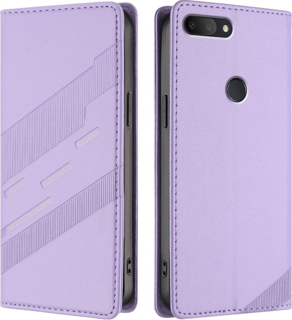 Hülle für TCL L10, Kunstleder Brieftaschen Handyhülle mit Kartenfach und Standfunktion Violett