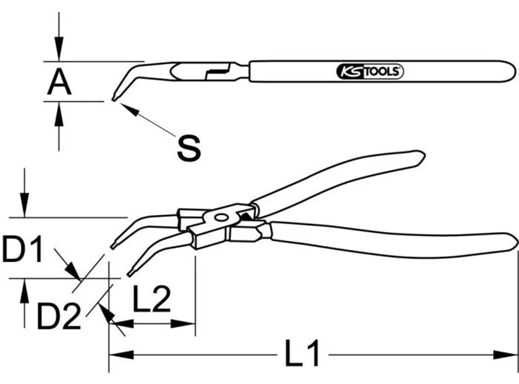 Extraire vos circlips difficiles avec la pince coudée 45° KS TOOLS - 8