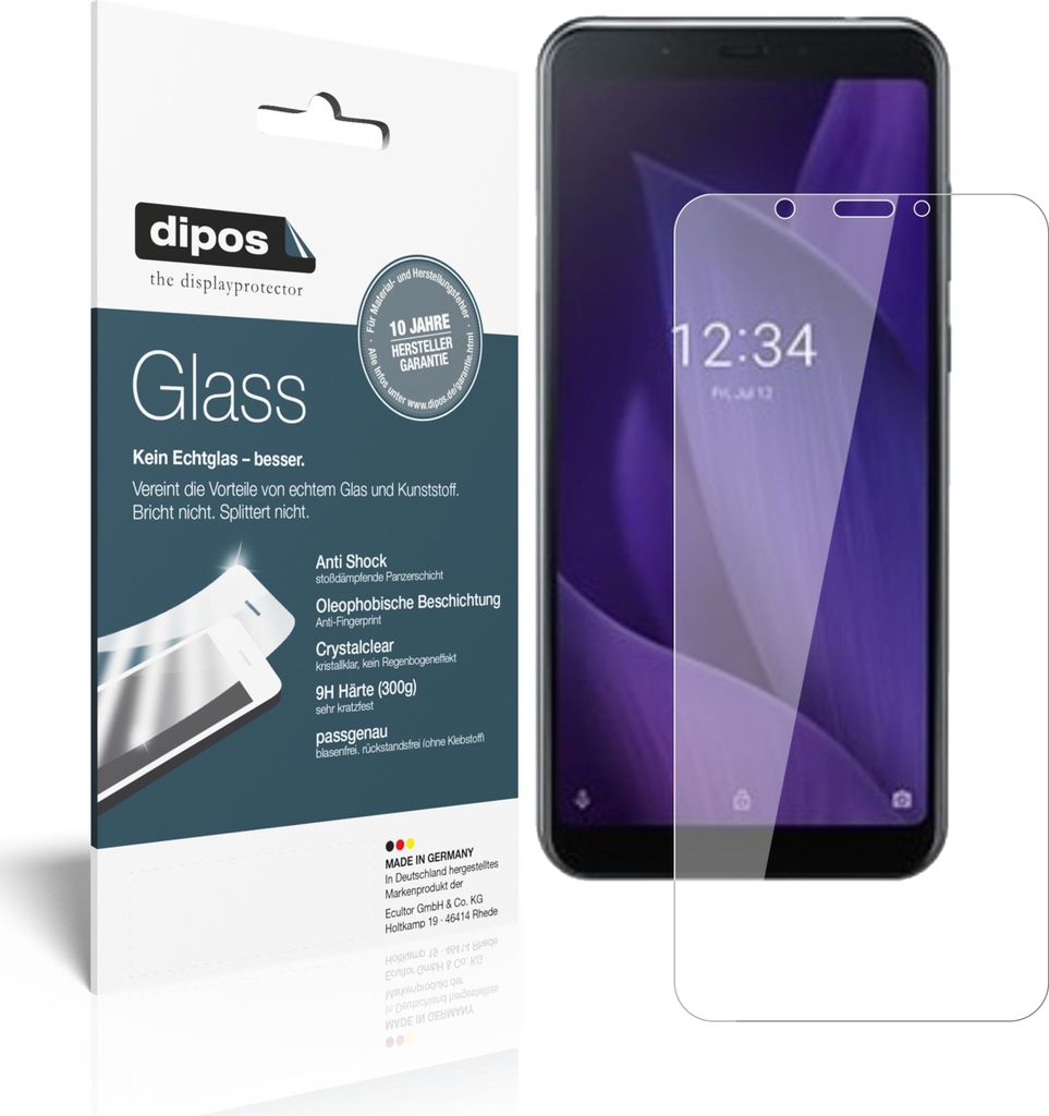 1x Schutzfolie für Sharp Aquos V - Anti-Shock 9H Folie dipos Glass Kunststoffglas