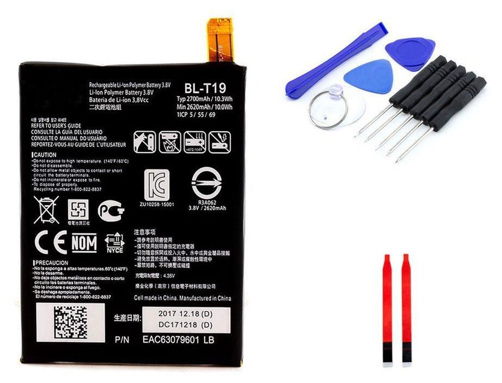 LG Nexus 5X Handy Ersatzakku 2700 mAh 3,8V mit 12-teiligem Werkzeugset