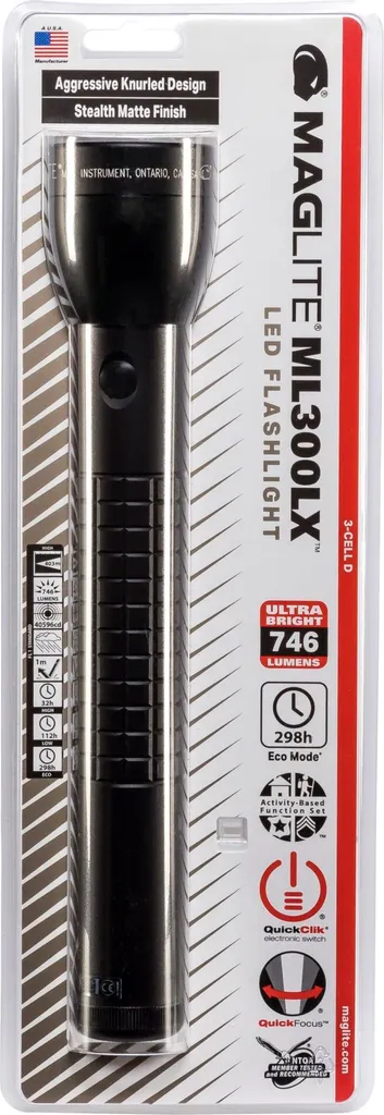 Fini le noir avec la Maglite ML300XL 3 D-Cell Lampe LED haute visibilité