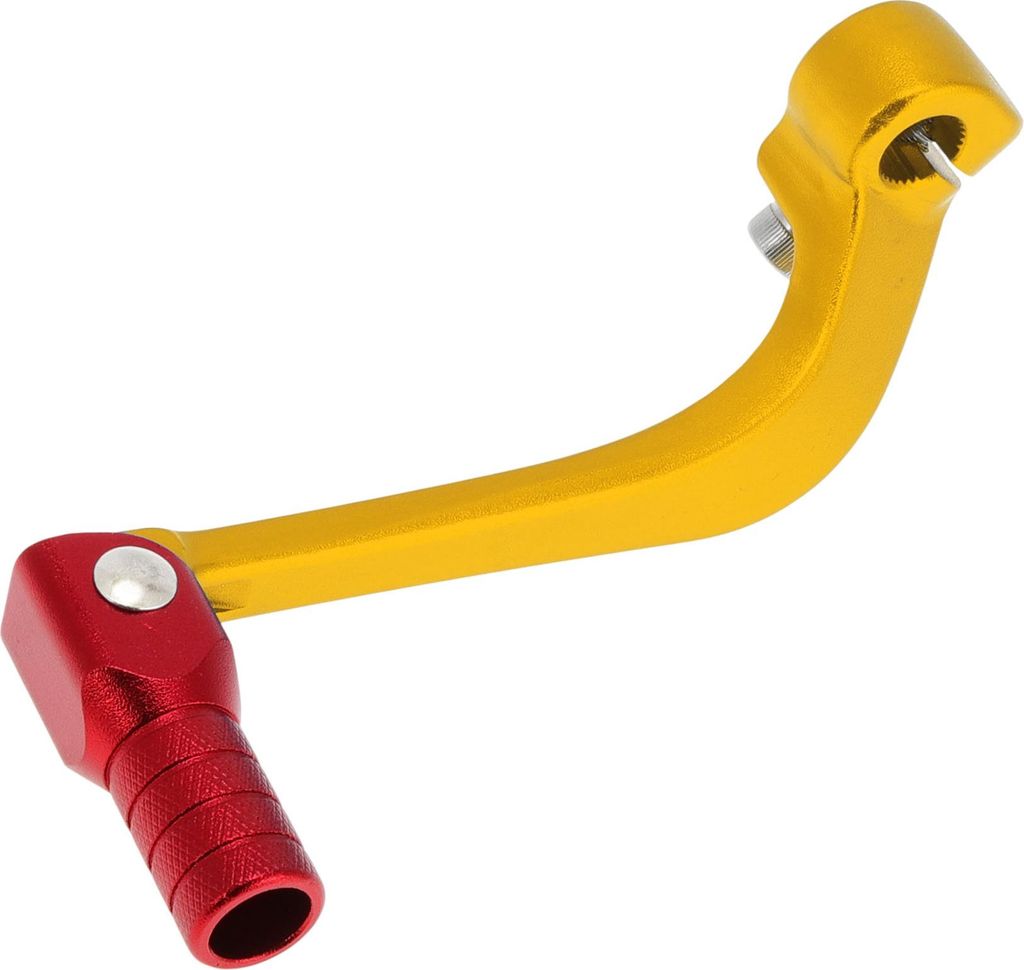 Klappbarer Motorrad Schalt Schalthebel für Honda CRF110F 2013-2018 Aluminium Legierung Pedal Schalt Hebel Arm Gold Ton Hebel Rot Kopf