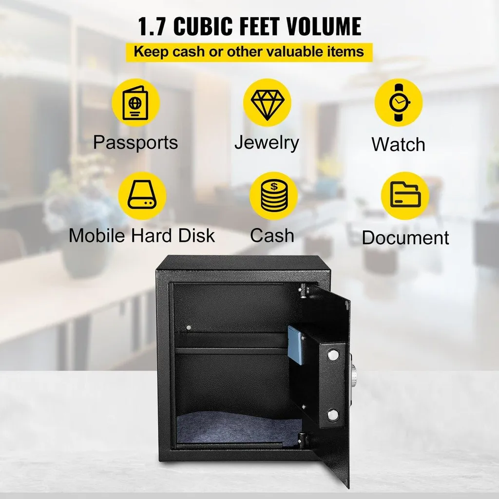 Cassaforte Ignifuga Biometrica - Sicurezza Professionale 1.7 cu.ft - 5