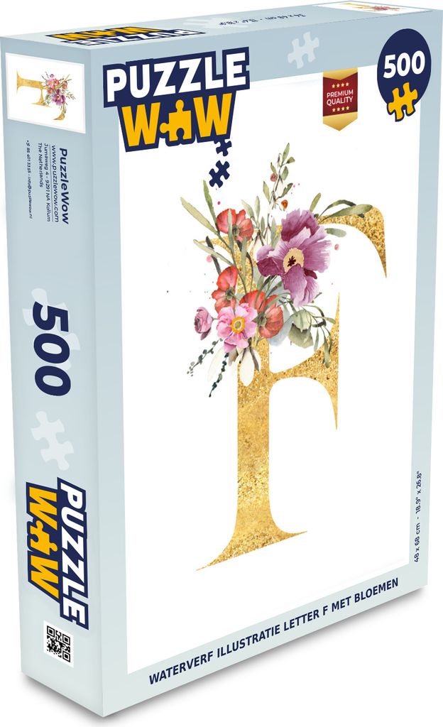 MuchoWow Puzzle 500 Teile Brief - Blume - Illustration - Denken - Spiel - Toy