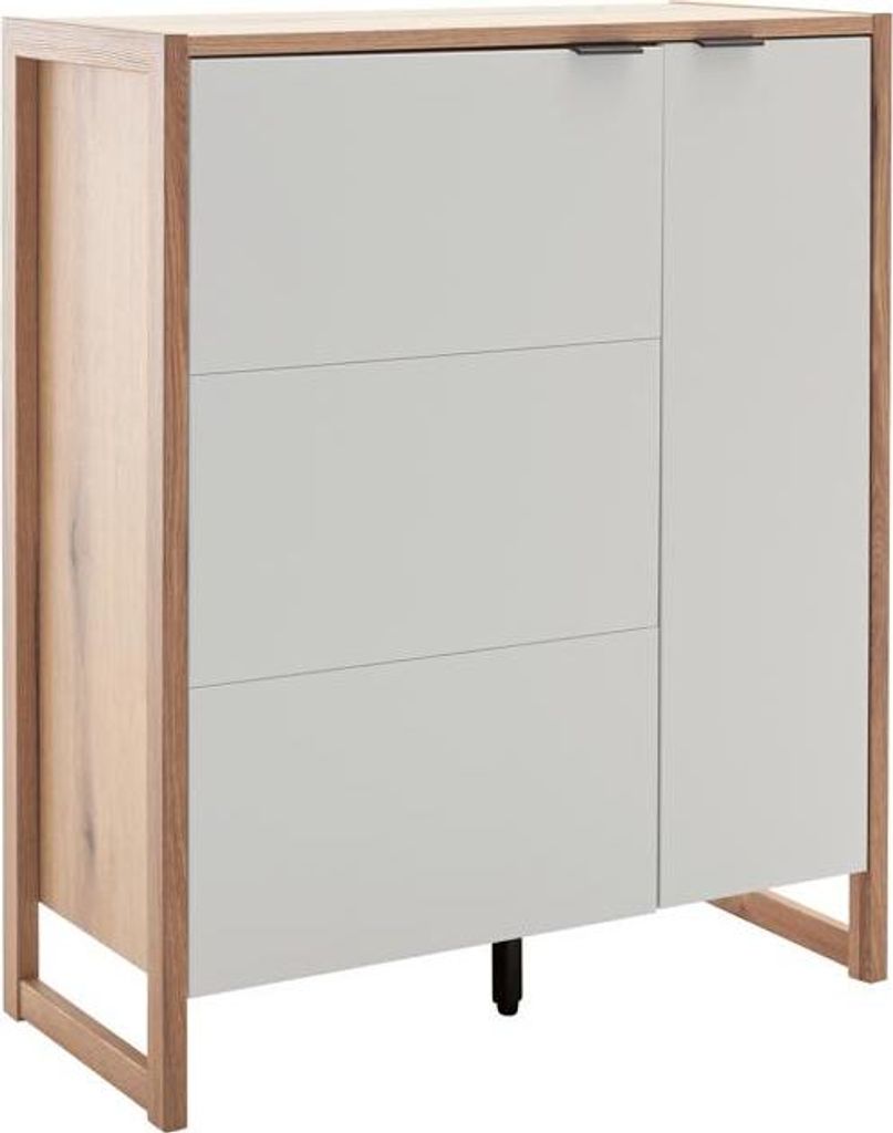 Highboard ARENZANO moderne Holzoptik gedämpfte Türen versteckter Stauraum