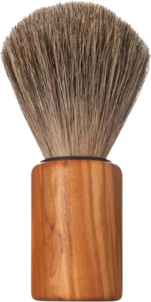 Blaireau Anti-Irritation en Poils Naturels et Bois d'Olive 9,5cm Pro