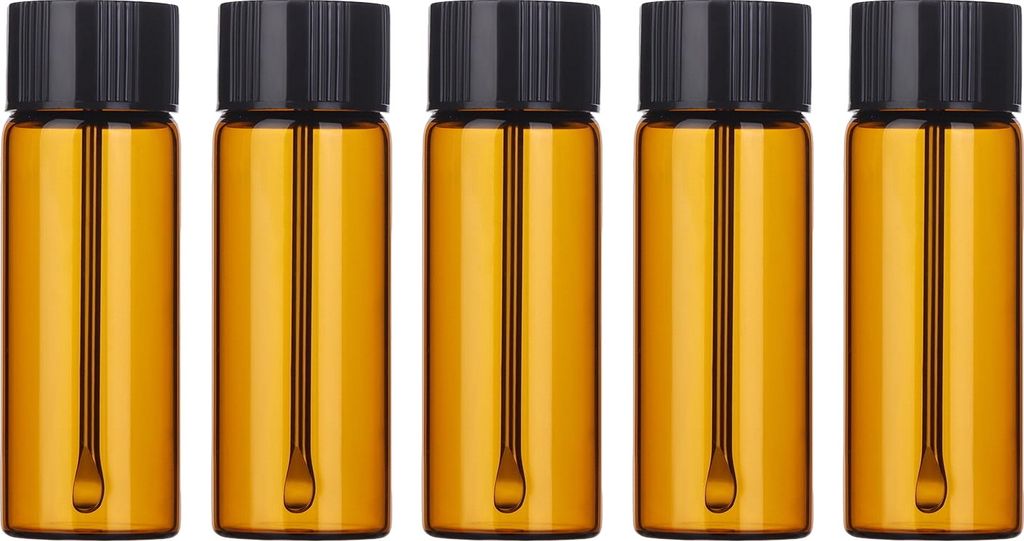 5/10 Stück Glas-Pulverdosierflaschen mit Löffeln, luftdichte Gewürzbehälter für unterwegs, tragbares Glas für Gewürzhalter in der Campingküche