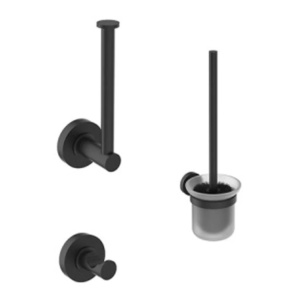 Ideal Standard IOM A9246XG Ensemble d'Accessoires Noir Mat 3 Pièces