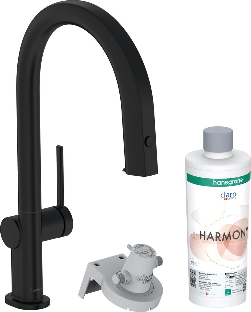 hansgrohe Aqittura M91 Küchenmischer Starter-Set mit Filtersystem 210, ausziehbar bis 76 cm, 1 Strahlart, mit sBox, 76800670