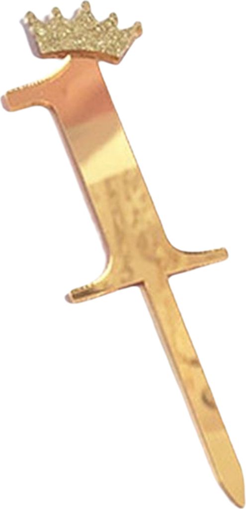 Kuchen Numeral Toper Kronstil Schillernde Acrylnummer Kuchen Topper Jubiläumsgeburtstagsfeier für Zuhause-Golden 1
