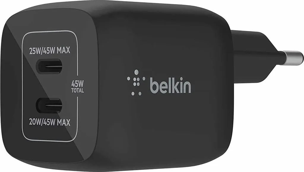 Chargeur Belkin BOOST Charge 45W USB-C GaN PD 3.0 PPS Noir WCH011vfBK