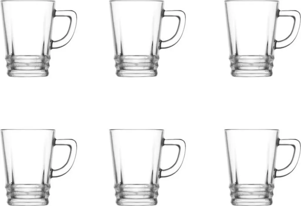 Offerta Set 6 Tazze LAV Elegan 10 cm - Vetro Trasparente Qualità Top