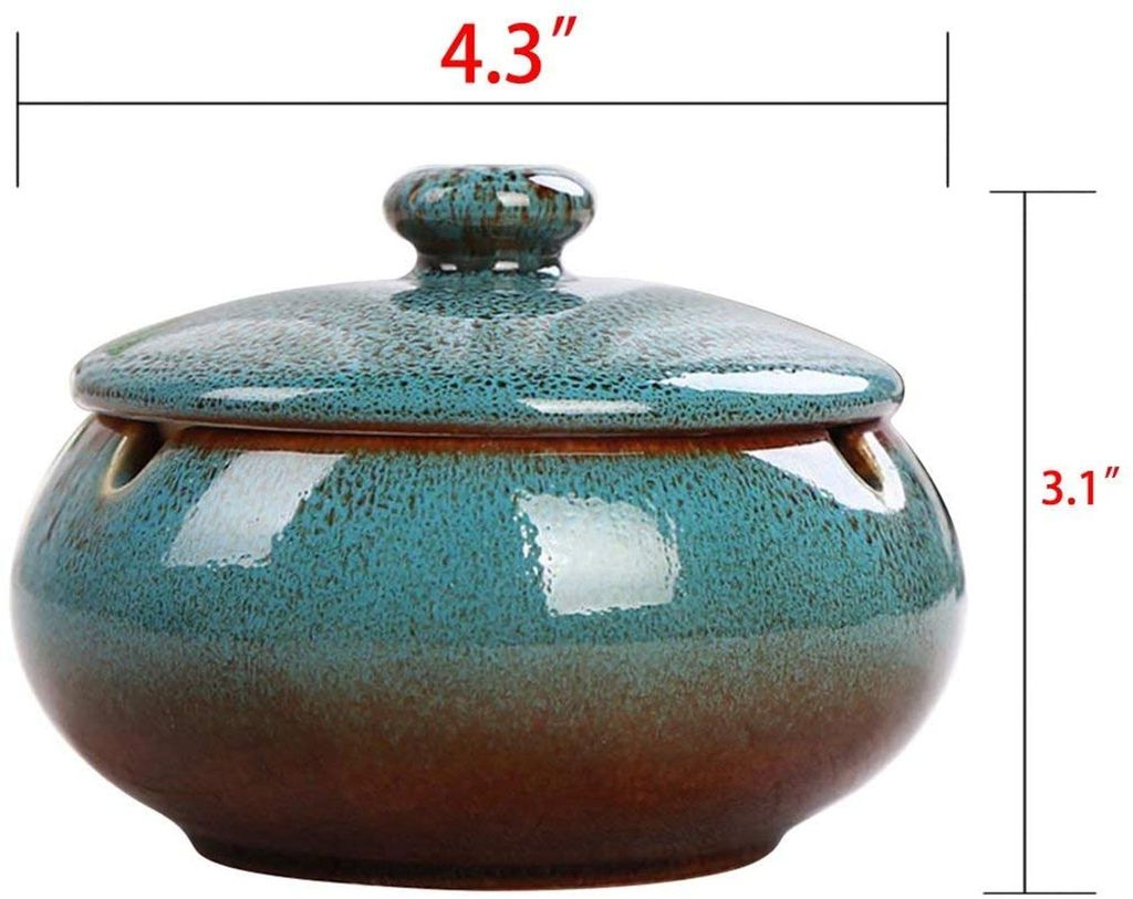 Chinesischer Wind-Aschenbecher Zigarre mit Deckel Retro für Produktbild 5