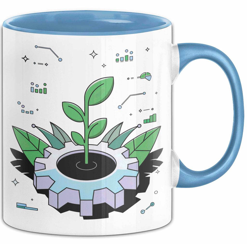 Nachhaltigkeits Berater Tasse Geschenk Lustige Geschenkidee Spruch Für Grüne Berater (Blau)
