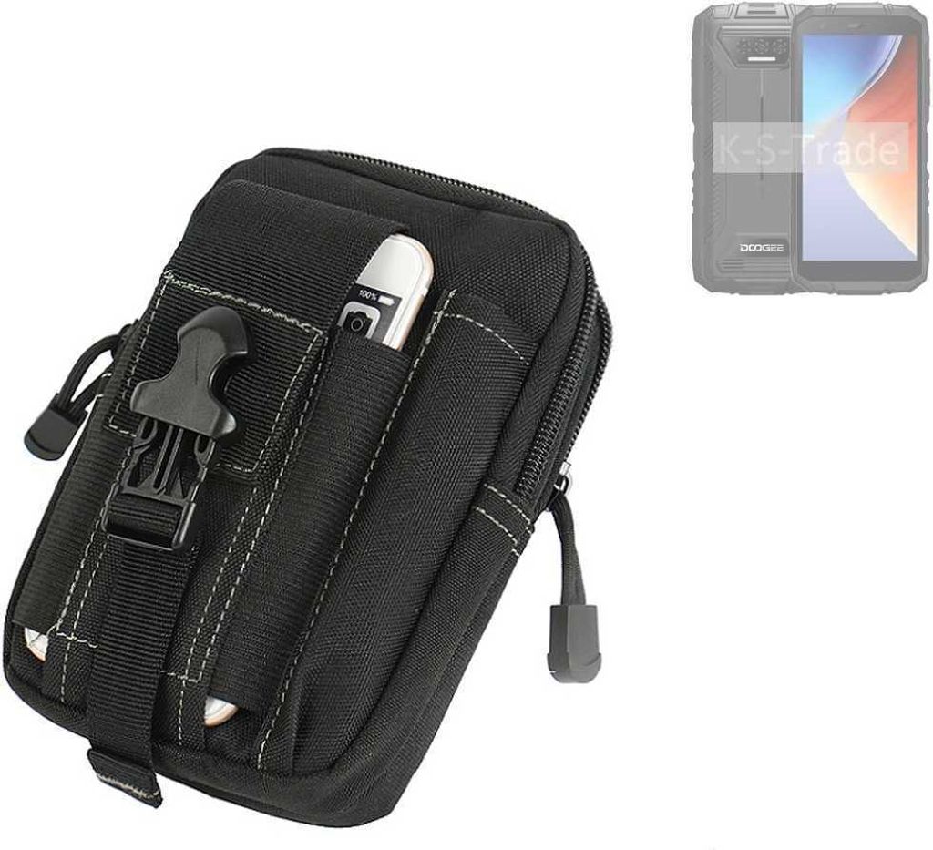 K-S-Trade Gürtel Tasche kompatibel mit Doogee S41 Max Gürteltasche Holster Schutz Hülle Handy Hülle Smartphone outdoor Handy-Hülle schwarz