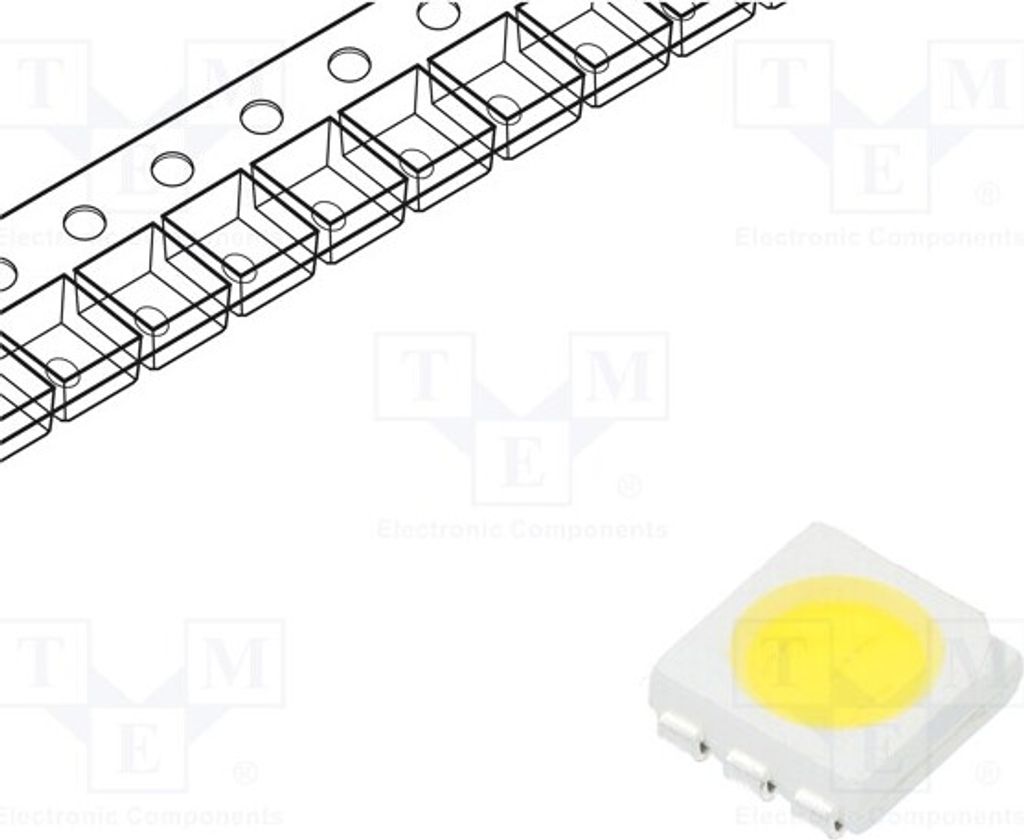 5x LED SMD 5850÷12000mcd 5050,PLCC6 kaltweiß 70 3950-4600K 120° RF-WNMA50DS-ED(N
