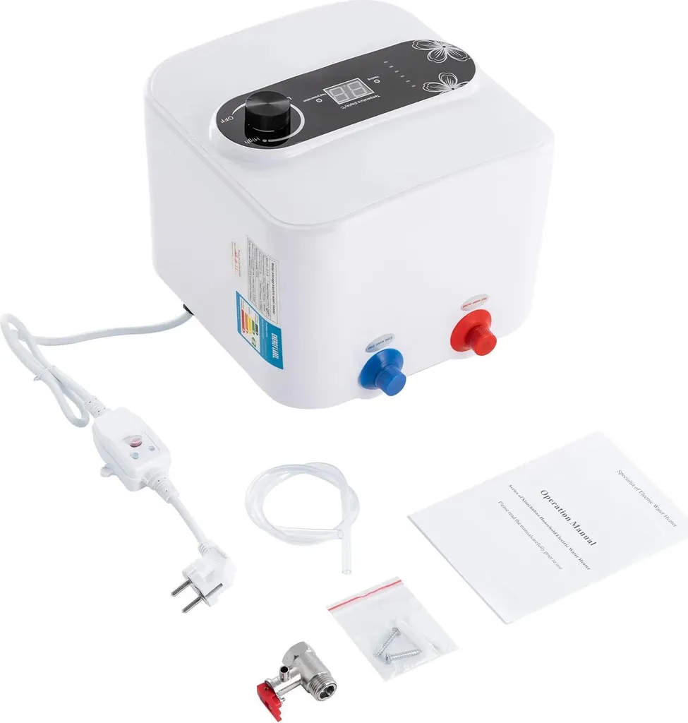 Bollitore Elettrico 2200W Bianco - Display LED e Riscaldamento Veloce