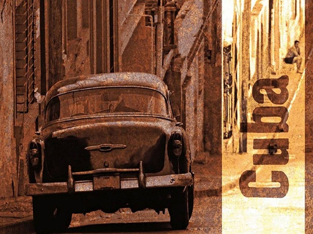vianmo Holzschild 30x40 cm Kuba Auto Oldtimer Retro