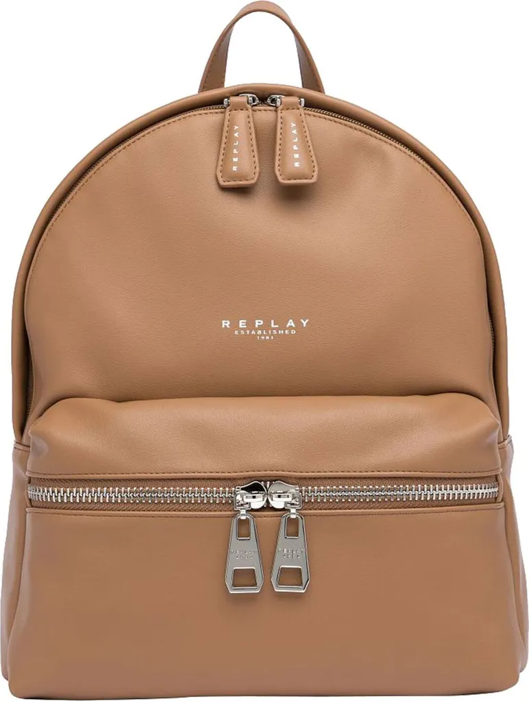 REPLAY Sac à Dos de Loisirs Dirty Pale Beige et Marron Clair Chic