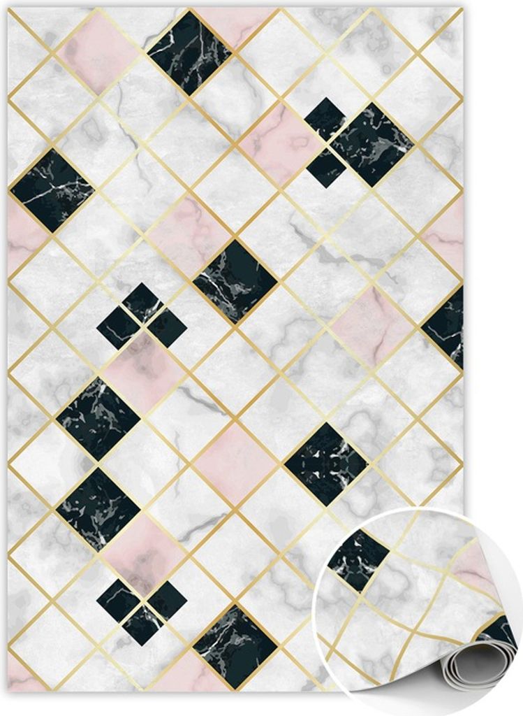 Große Matte Eleganter Marmor Quadratischer Teppich 120x180