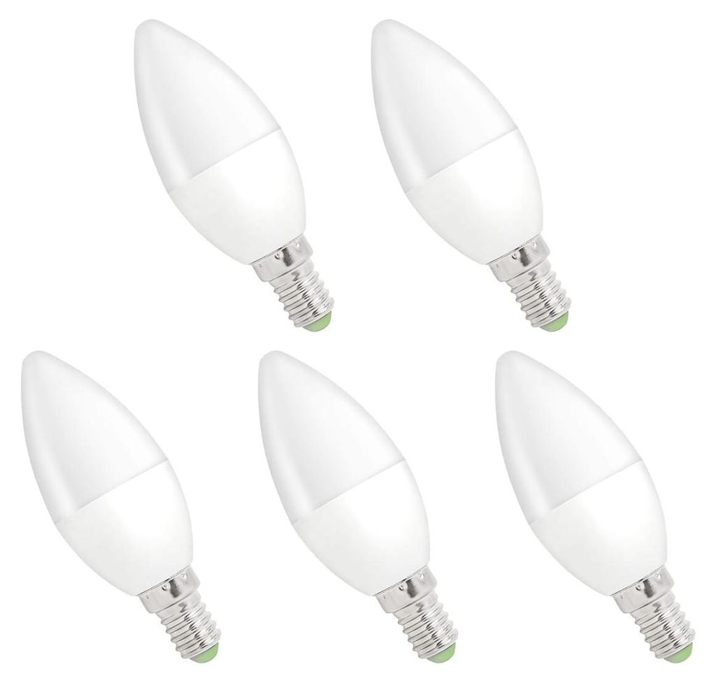Spectrum LED-Kerzenlampe E14 4W - 230V - 340 Lumen - 4000K Neutralweiß - Natürliches Licht - Energieeffizient - 5 Stück