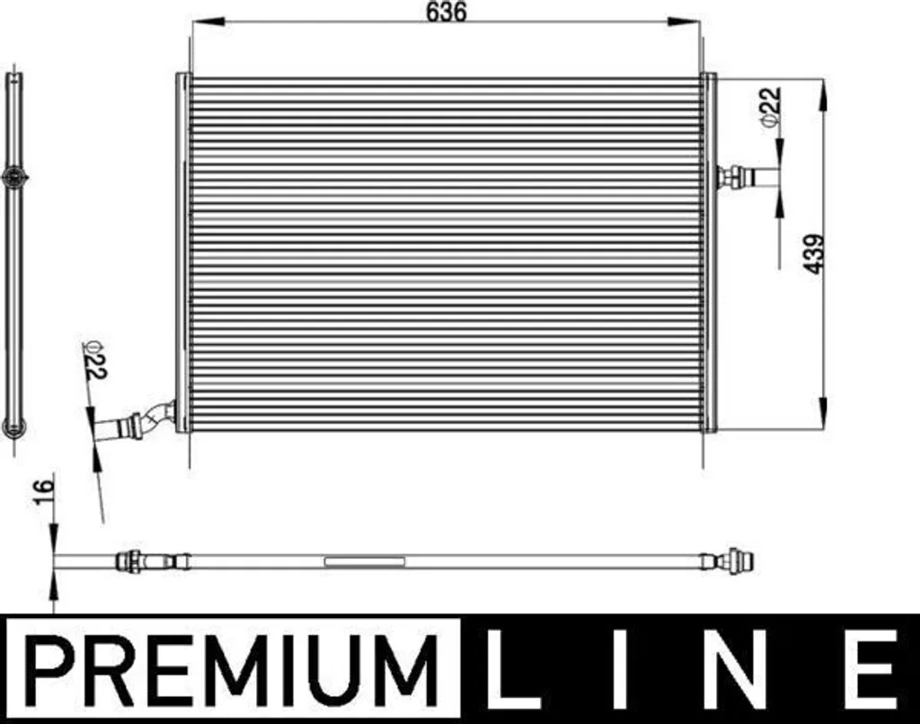 Intercooler MAHLE CIR 26 000P pour Mercedes-Benz Classe C S205 Break