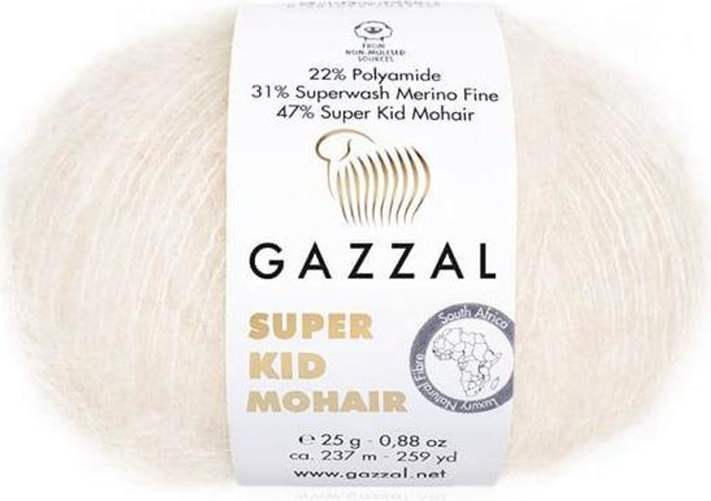 Gazzal Mohair Merino 64436 Handstrickgarn Lace 25 g 237 m Produktbild 