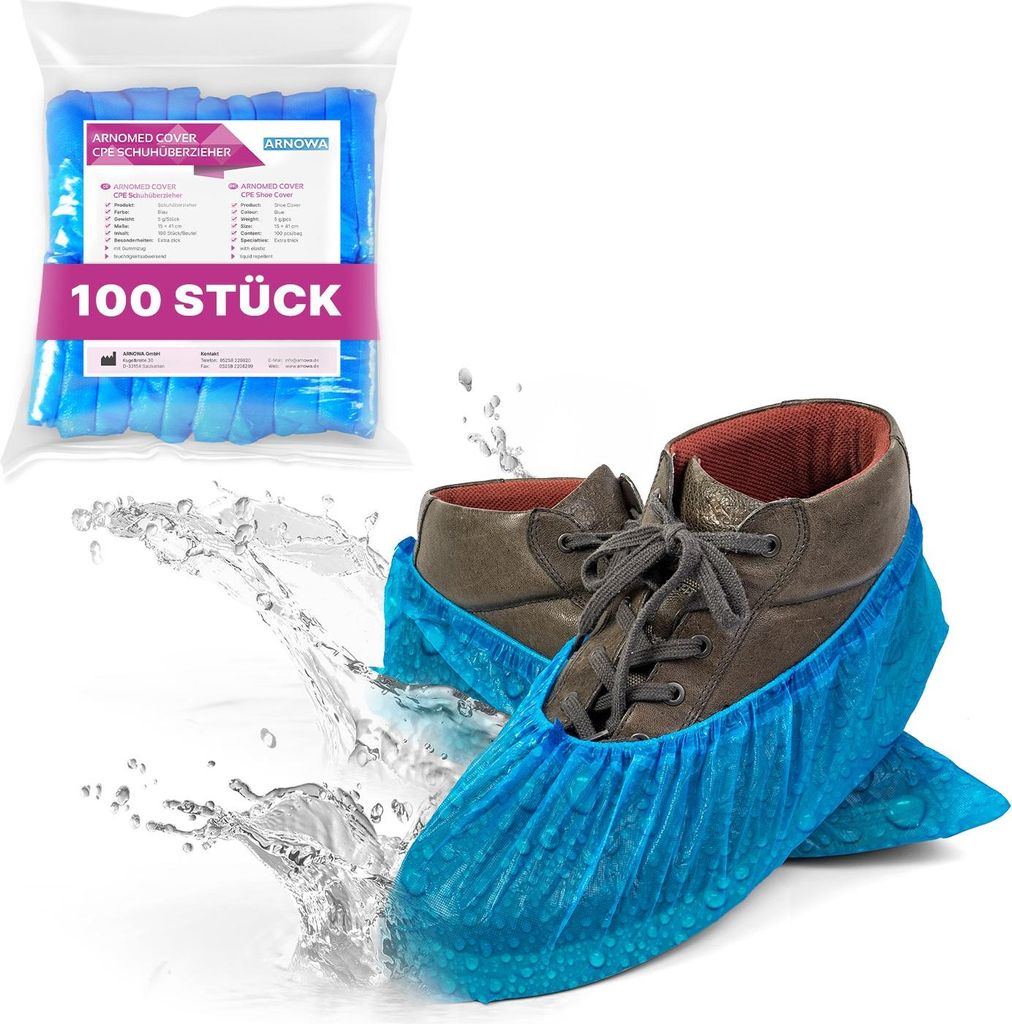 ARNOMED Xtra Strong CPE Schuhüberzieher, wasserdicht, Produktbild 