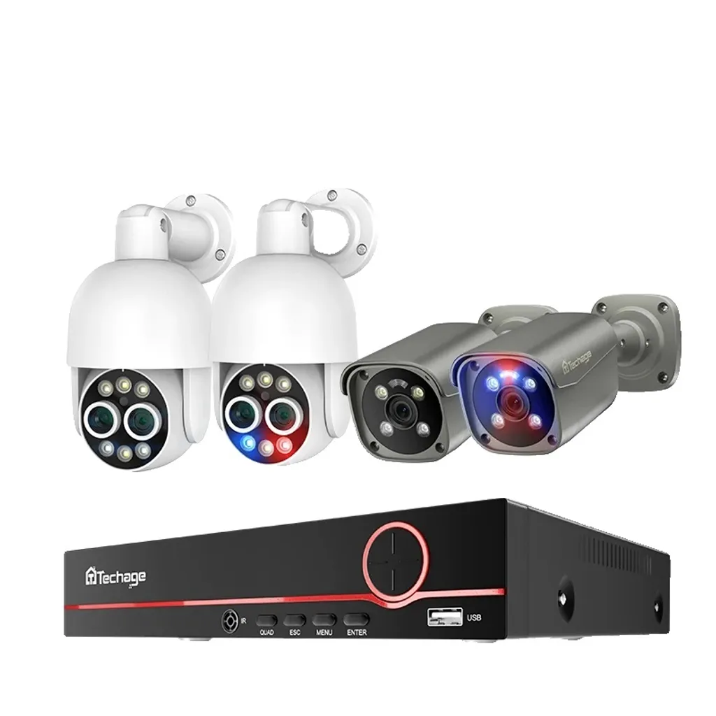 Kit sécurité 4K anti fausses alertes avec 4 caméras IA