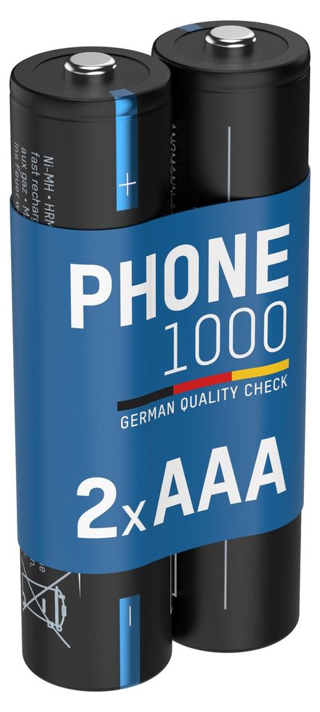 ANSMANN Telefon Akku Micro AAA, 950 mAh 1,2V, 2 Stück, Produktbild 