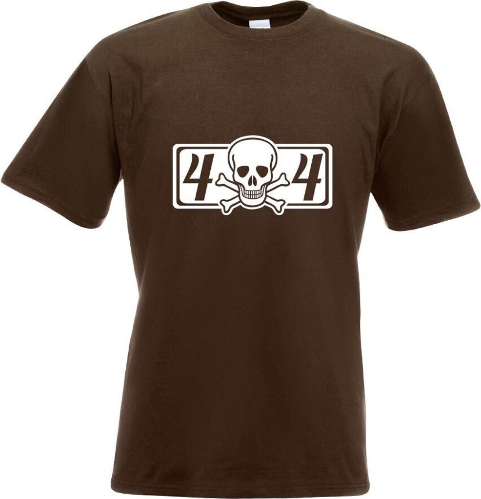 Kiwistar - T-Shirt - Chocolate - 4 x 4 Allrad Motiv Bedruckt Funshirt Design Print - mit Motiv Bedruckt - Funshirt Design - Sport - Freizeit - Herr...