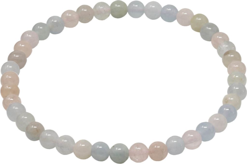 Armband Armschmuck aus Edelstein Beryll multicolor Ø 4mm endlos dehnbar 18,5cm