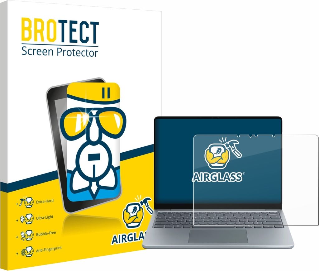 BROTECT Schutzglas für Microsoft Surface Laptop 13" Schutzfolie Panzer Folie Glas Display Schutz klar