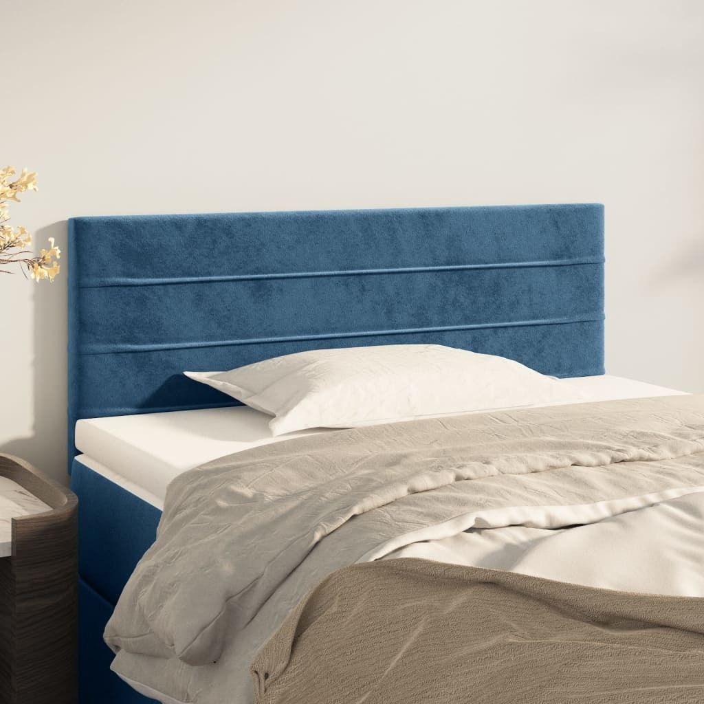 "im Sonderangebot"Kopfteil - modernes Design - fürs Schlafzimmer - Dunkelblau 100x5x78/88cm Samt Promotion425310 - Kopfteile