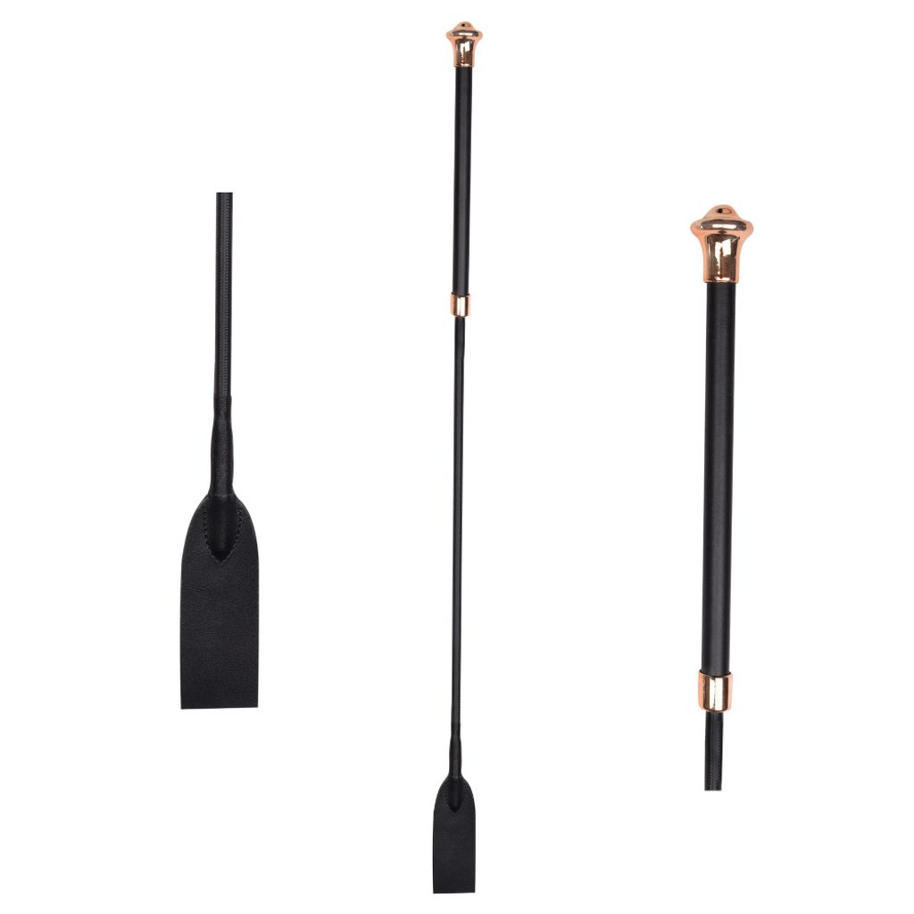Waldhausen Springgerte Noblesse Gerte Schwarz/ Roségold 75 cm