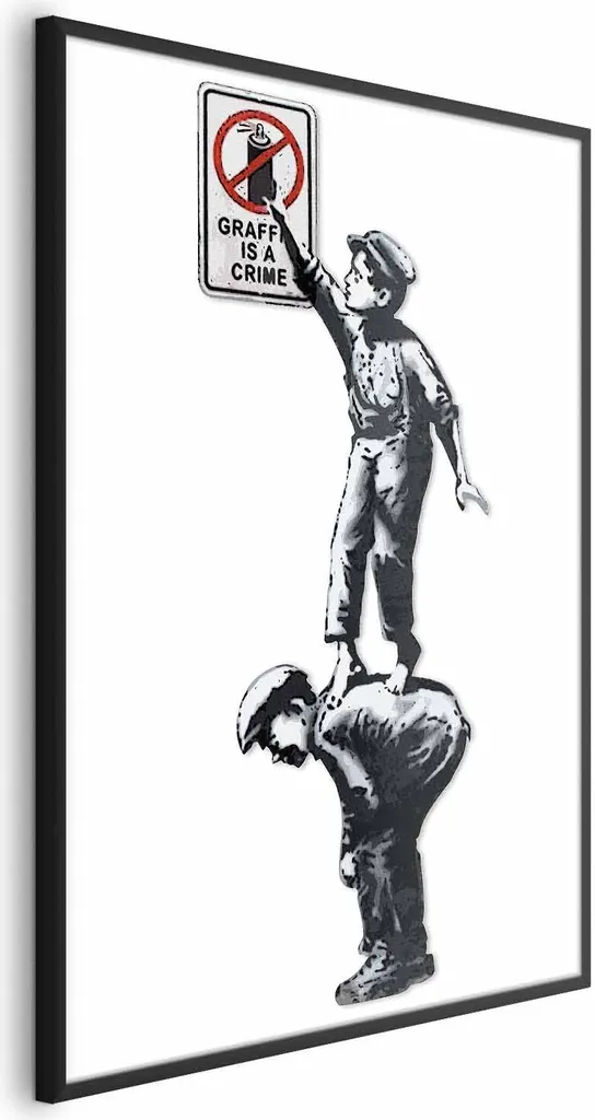 Manifesto Graffiti 60x90: L'Anima della Street Art con Cornice Nera