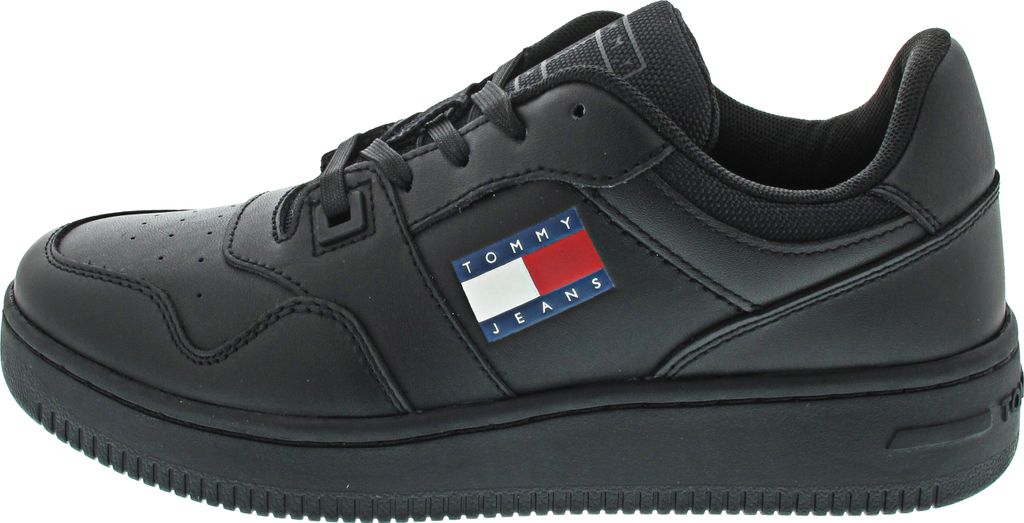 Tommy Jeans Retro Basket Ess Sneaker low Schwarz in Gr. 42