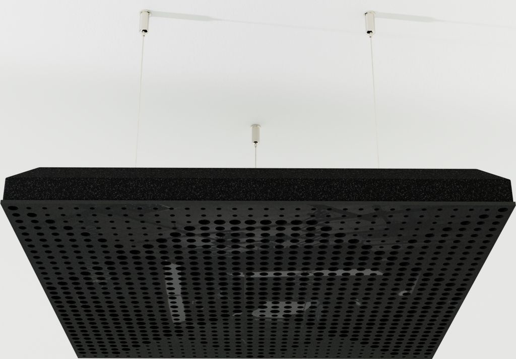 2-Stück Akustik Deckenpaneele «WILDS-C» mit Montageset | Absorption - Diffusion - Reflexion - Schalldämmung - Isolierung | Acoustic Cloud Panel...