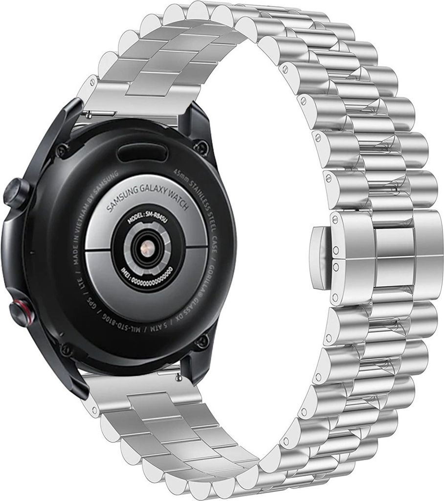 Strap-it Xiaomi Amazfit GTR Presidential Stahlarmband (Silber)