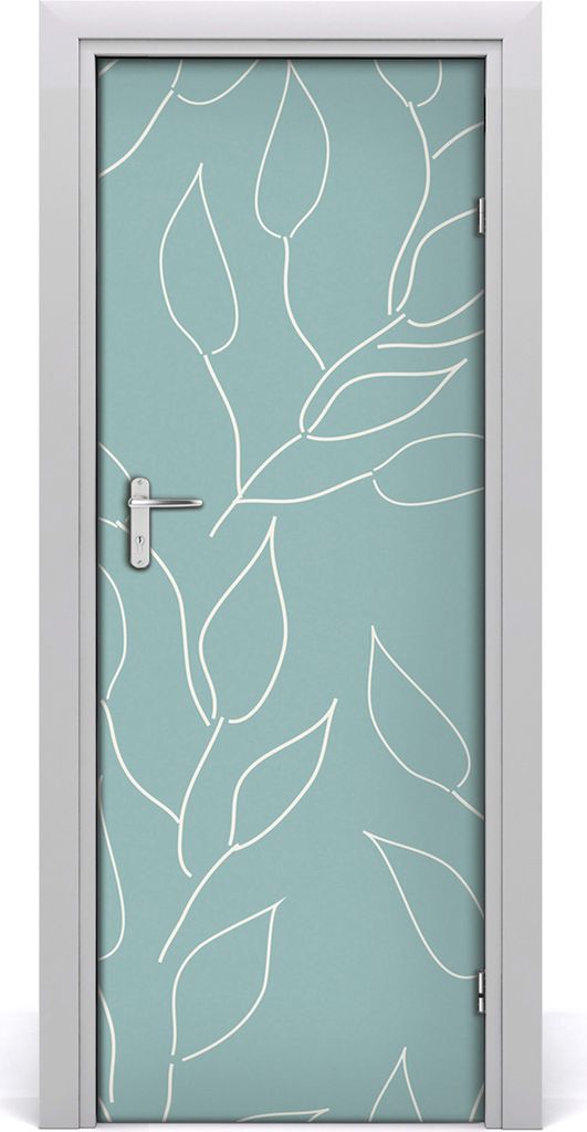 Tulup Türaufkleber 75x205 cm Dekorative Aufkleber Selbstklebend Wasserdichte Tapete Abnehmbar Schlafzimmer Wohnzimmer Wohnkultur - Blatt Furnier K...