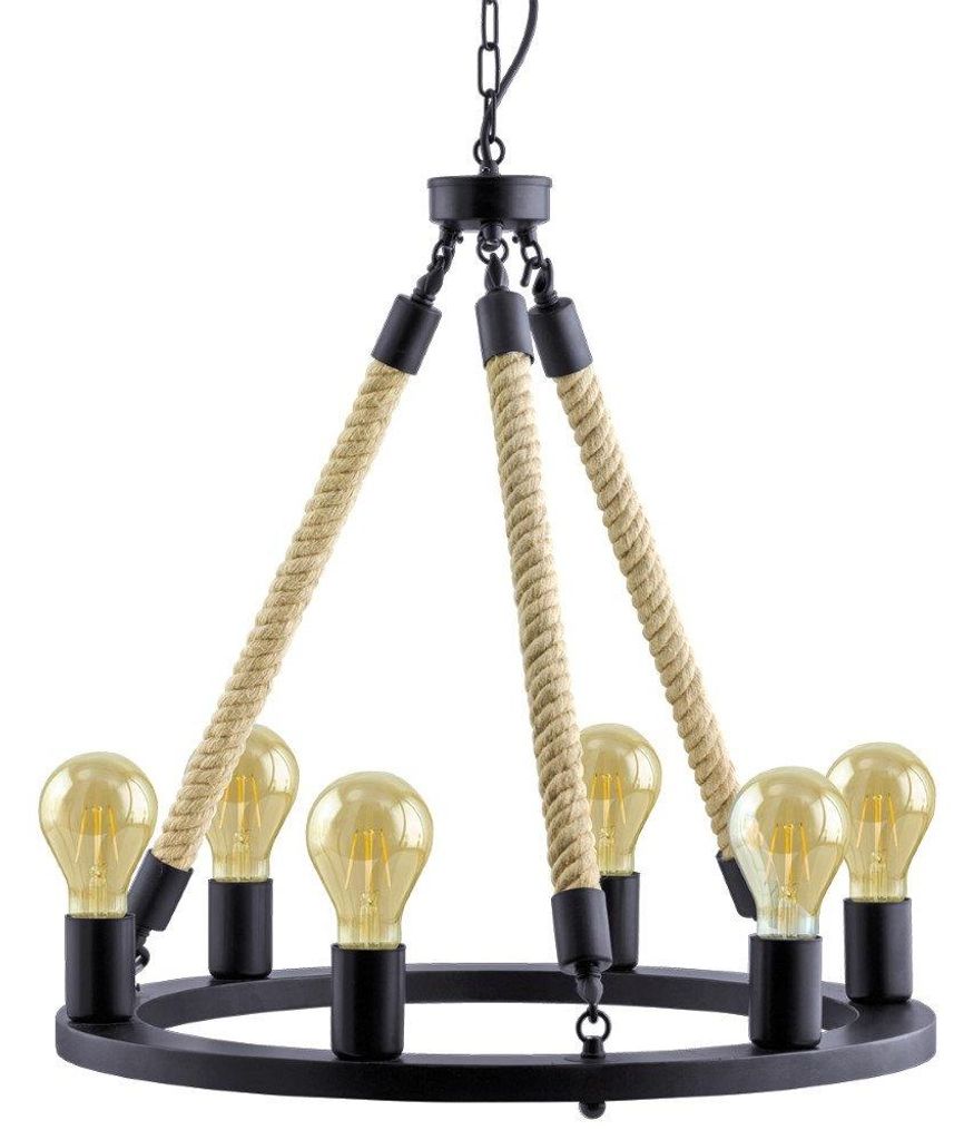 Eglo 49694 Findlay lampada a sospensione 6x E27 nero Immagine del prodotto 