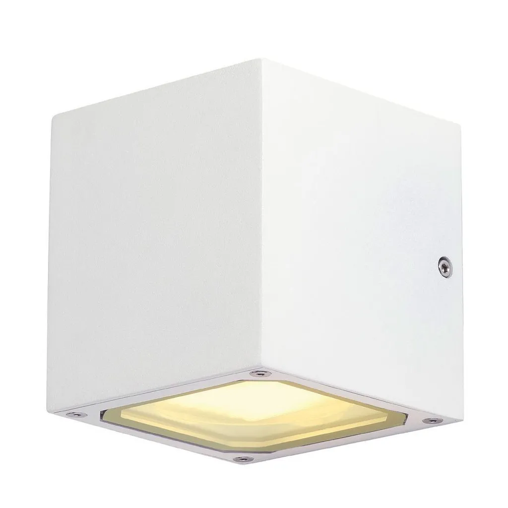 SLV Sitra Cube 232531 Bianco - Lampada da Parete Esterna GX53 IP44